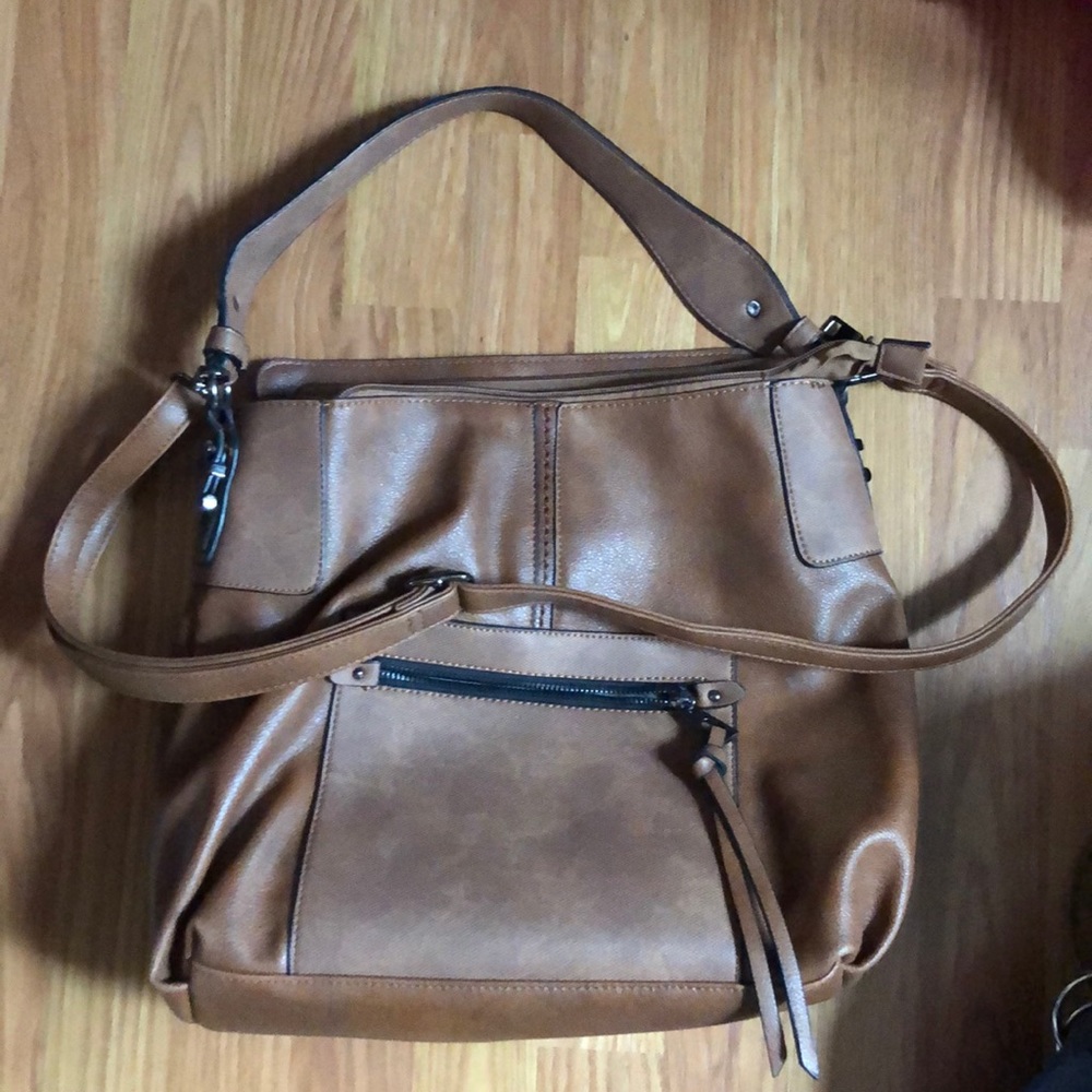 brown leather purse